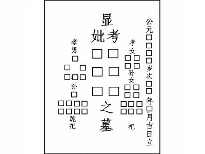 现代墓碑碑文写法